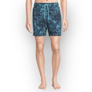 George, Geometric Novelty Print 6" Swim Trunks with Stretch, Men's Small (28-30)
